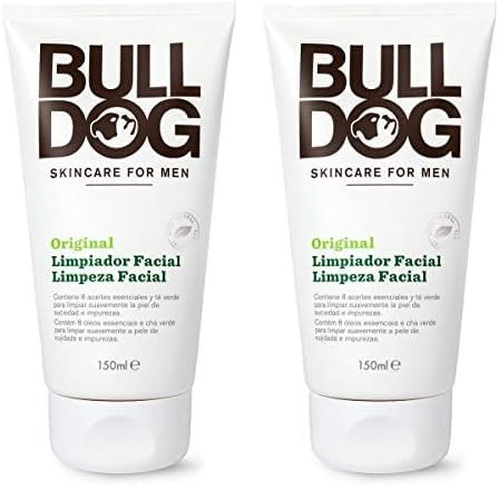 Bulldog Skincare For Men Original Limpiador Facial - Limpiador, Blanco, 150 ml (Paquete De 2)