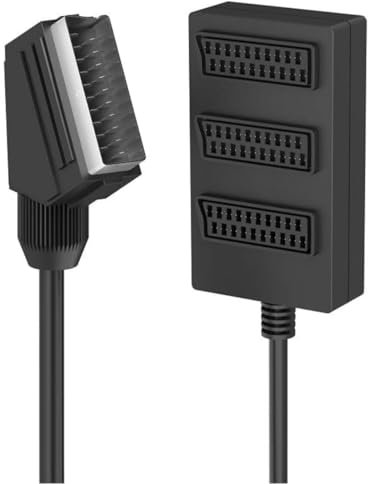 Generico PRESA SCART 3x ciabatta femmina a cavo maschio 0,5M decoder tv lettore dvd pc