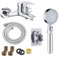 suaywo Bath Shower Mixer Tap Attachment Single Lever Tub with 1.5m Stainless Hose & No-Drill Base Bath Mixer Tap with Shower Single Lever Bath Shower for Bathroom, Bathtub & Shower(Silver)