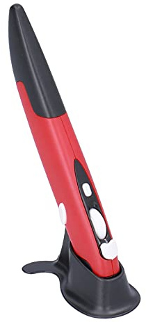 BT Mouse Pen Extrem Handover Wireless 2,4 G Stiftmaus, 3 Dpi Tragbare 4 Tasten -Maus für PC-Laptop, Geeignet für PC, Smart Television, Set-Top-Box (Schwarz rot)