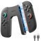JSAUX Switch 2 Ladegriff für Switch 2, Magnetischer Griffcontroller kompatibel mit Switch 2 Joycons, Spielen während des Ladevorgangs mit LED-Anzeige & 1,5 m/4,9 ft Ladekabel – Schwarz