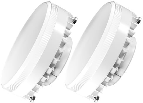 DiCUNO GX53 LED Lampe, 7W ersetzt 70W, Warmweiß 2700K, 950lm, 2er Pack | GX53 LED Leuchtmittel, 230V AC, 120°, 950lm, nicht dimmbar, Matt, ideal für Projektoren, Bühnen- und Studiobeleuchtung