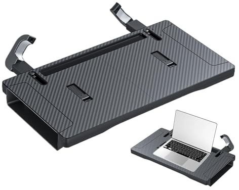 HonJiekomy Tablette pour Volant de Voiture, Plateau Antidérapant Convertible avec Rangement, Support Repas pour conducteur, Repas, Snacks, Tablette, visioconférence, Travail, écriture