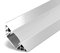 Set: LED Profil, 100cm Profil LED 45° für LED Streifen, Aluminium led Profil + Abdeckung (Milchig) LT7