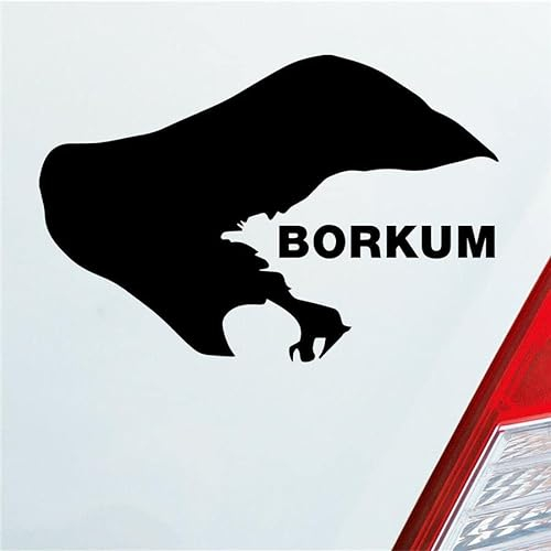 Hellweg Druckerei Borkum Insel Deutschland Kontur Urlaub Spaß Auto Aufkleber Sticker Heckscheibenaufkleber
