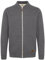 Blend BHArco Herren Sweatjacke Collegejacke Cardigan mit kurzem Stehkragen Reißverschluss Kängurutasche Baumwollmischung Regular fit, Größe:XL, Farbe:Pewter Mix (70817)