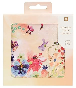 Talking Tables 20pack Pretty Floral Napkins for Afternoon Tea Birthday Party Anniversary Baby Shower Bridal, rose