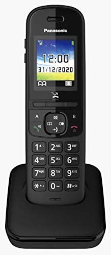 Panasonic KX-TGH710 Telefono Cordless Singolo, Display a Colori, Vivavoce, Pulsante Regola Volume, Resistente agli Urti, Modalità Non Disturbare, Eco Mode Plus, Design Minimal Elegante, Nero
