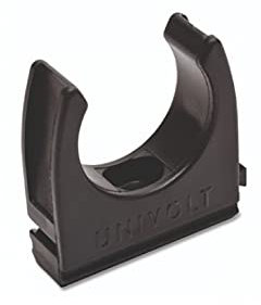 Univolt 10x20mm Black U Clip Conduit Push in Saddle