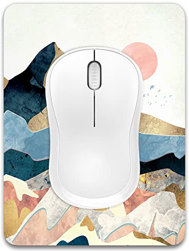 Dapesuom kleines Mauspad, 15,2 x 20,3 cm, mit Rutschfester Gummiunterseite, wasserdichtes Mini-Mauspad für Damen, Herren, kabellose Maus Laptops, Zuhause, Reisen, Berg