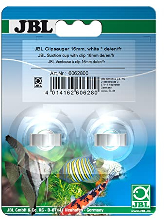 JBL Clipsauger, Halterung für Objekte mit 16 mm Durchmesser, Aus Gummi, Inkl. 2 Saugern und 2 Clips, Transparent/Weiß