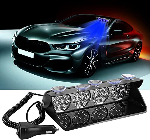 yifengshun Yifengshun 36 LED Bleu Gyrophare Stroboscope LumièRe D'Urgence Super Brillant Balise Danger LED Flash Avec Ventouse 12V Convient Pour Camion De Voiture SUV IntéRieur Toit/Dash/Pare-Brise