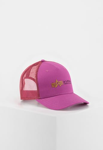 Alpha Industries Alpha Label Trucker Cap Trucker Cap für Herren Dark Magenta