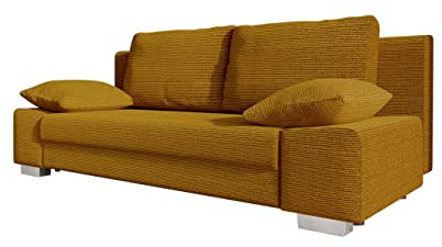 Mirjan24 Schlafsofa Laura Cord, Couchgarnitur, Sofa mit Bettkasten und Schlaffunktion, freistehendes Schlafcouch, Bettfofa, Couch vom Hersteller (Poso 01)