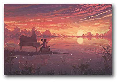 Your Lie in April Anime-Poster, Geschenk für Freunde, 30 Leinwand, Poster, Wandkunst, Bilddrucke, hängende Fotodekoration, Heimposter, Kunstwerke, 20 x 30 cm