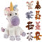 LEISURE ARTS Little Crochet Friend Animals Häkelset mit Garn, inklusive Anleitung (evtl. nicht in deutscher Sprache), 20.3 cm Amigurumi-Einhorn
