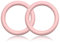 Ganzoo O-Ring Metall für Hunde-Leine, 20mm Innen-Durchmesser, 2 Stück, Zinkring mit Silikon-Beschichtung, nicht rostend, Rund-Ringe für Paracord 550 Halsband, Handtasche, Metallring, Farbe Pastellrosa