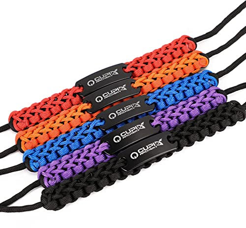 Elkrich Harnais de Poignet pour Arc de tir à l'arc Harnais d'arc Dragonne de Poignet pour Le tir à l'arc Courroie en Paracorde 550 Confortable sur la Main de l'arc à Poulie (Orange)