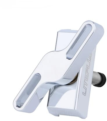 ALEFCO Folding Bicycle C Buckle Magnetic Hinge Clamp Plate Aluminum Alloy Handlebar Handle Foldable For Brompton Clamp Rotate Wrench Buckle Cycling Bracket with Mounting Screw Hole (Silver)