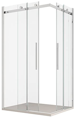 Paroi de douche coulissante anticalcaire double face MELISSA 3.0 8mm - 75 x 75