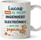 MUGFFINS Tazas Personalizadas para INGENIERO ELECTRÓNICO hombre - En Español - Mejor que yo Sepia - 11 oz / 330 ml - Regalo Personalizable original y divertido