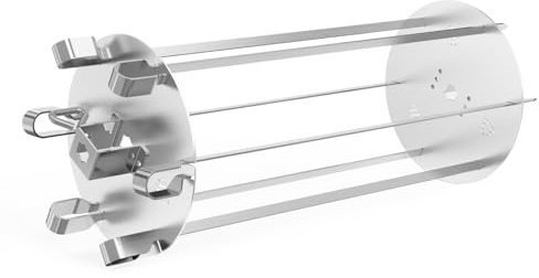 onlyfire Stainless Steel Shish Kebab Skewer Set, Rotisserie Rotating Skewer System for Most Grills