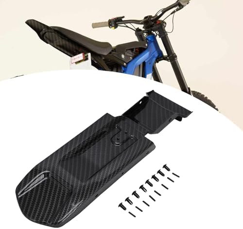 Motorrad Hinten Schutzblech Innenplatte,Hinten Sitzbank Schutzunterlage,Schützende Hintere Kotfluegel Schmutzfänger für Sur Ron Light Bee X/S-Kohlefaser Muster