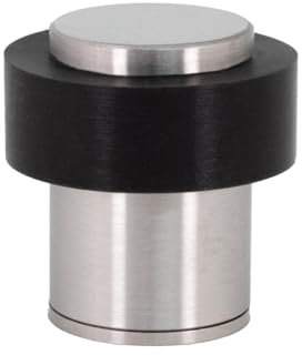 EVI Herrajes | Tope de Puerta | Acero Inoxidable | Ø24x35mm | Base Roscada Atornillada | Acabado Mate | Incluye Tornillo + Taco de Sujeción | Mod. I-199/24X35CBAM