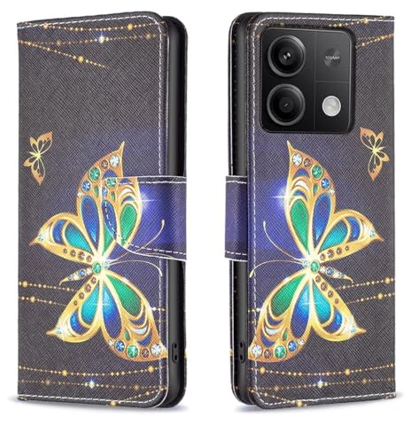 Wigento Für Xiaomi Redmi Note 13 Kunstleder Handy Tasche Book Motiv 4 Schutz Hülle Case Cover Etui Neu