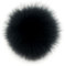 Wisafory Fuchs Pelz Pompon Ball Fellbommel Bommelbälle Bommel Flauschige Pom Pon Fuchs Plüschbälle Fellpompon zum Basteln Bommeln Zubehör für Mützen Beanies und Tasche Schwarz