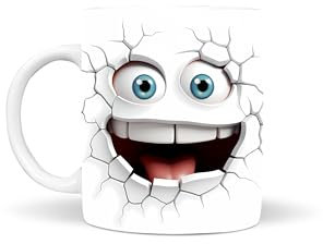 Smiley Face Funny Coffee/Tea Ceramic Mug 11Oz For Office or Birthday Gift Home Decor Tools