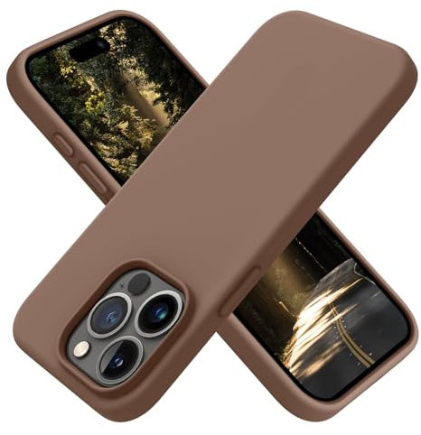 OTOFLY for iPhone 15 Pro Max Case [Compatible with MagSafe] Full-Body Silicone Shockproof Slim Thin Phone Case for iPhone 15 Pro Max 6.7 inch (Light Brown)