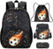 LOIDOU Kinderrucksack Jungen Kinder Rucksack Tagesrucksack Vorschulrucksack Kindergartentasche Schulrucksack für Schule Kita(4-teiliges Set)