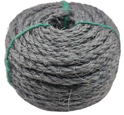 Corde en sisal pour Chat Cactus griffoir 6 mm * 10 m, Corde de Chat pour Arbre à Chat Cactus Bricolage & réparer Le grattoir à Chat, Gris
