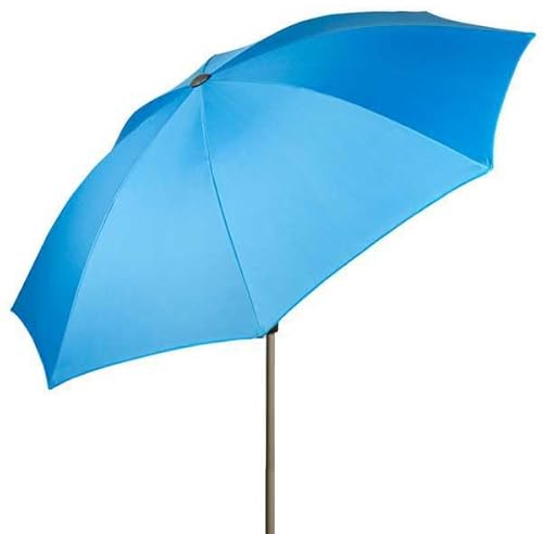 AKTIVE Sombrilla playa grande, 220 cm, Color azul, Mástil acero, Inclinable y regulable en altura, Tejido poliéster, Protección UV50, Sombrillas grandes, Incluye funda transporte con asa (62336)