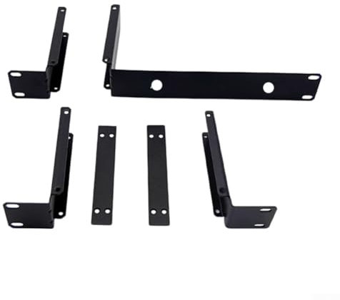 Zoegneer Wireless Microphone Rack Angle Bracket Heavy Duty Rack Mount Bracket For SLX4 Wireless Receiver Black(1 in 1)