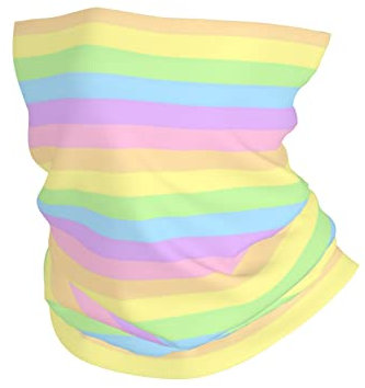 Damen Herren Gesichtsschutz Pastell Regenbogen Gestreift Stirnband Stilvoll Sturmhaube Bequem Halswärmer Für Motorrad Outdoor Radfahr
