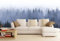 DAXONA Weißer Nebel Im Wald Tapete 200Wx140Hcm, Natürliche Landschaft Wandbild Für Wohnzimmer, Seiden-Wandbilder Schlafzimmer Restaurant Sofa Tv-Hintergrund Wandtapete