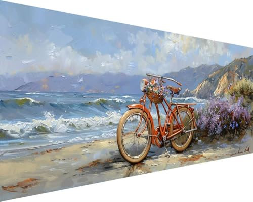 Bricolage Peinture par Numero Adulte OcéAn Peinture par Numéro Loisirs Créatifs Adultes, Voiture Peinture par Numero Enfant DIY avec Pinceaux et Peintures Acryliques Kits (60x120cm, Sans Cadre) 0-V