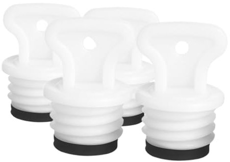 Beaupretty 4 Stück Verschlussstopfen für Wärmflasche Sicherheitsstecker für Wärmflasche Wärmflaschenaufsatz Wärmflaschenstopfen Gummistopfen Wärmflaschenverschluss Wärmflaschendeckel pp Weiß