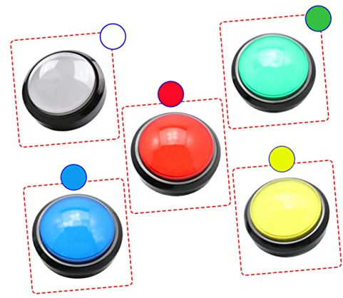 Toyvian 2pièces Jeu De Réponse Électronique sans Pile Boutons LED Rouges Et Jaunes avec à Deux pour Activités Ludiques Et Éducatives