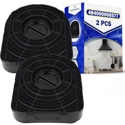 2 Pièces Filtre Charbon Hotte Aspirante Type 200 200x180x48 mm avec le Code Original 484000008577 pour Whirlpool 00488747 pour Bosch 9029793651 pour AEG pour Electrolux - MONTERAL