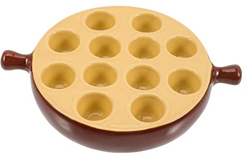 Keramik Schneckenplatte für Schneckenbackform und Servieren 1 Stück | Essbare Schneckenschale, Gleichmäßige Wärmeverteilung, Hitzebeständig und Formstabil, für Gastronomie und Zuhause