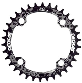ZQINGQING Platos para Bicicletas 104BCD Plato Ancho Estrecho Redondo MTB Bicicleta de montaña 104BCD 32T 34T 36T 38T bielas Piezas de Placa de Dientes 104 BCD Plato Ovalado 32 MTB(32T)
