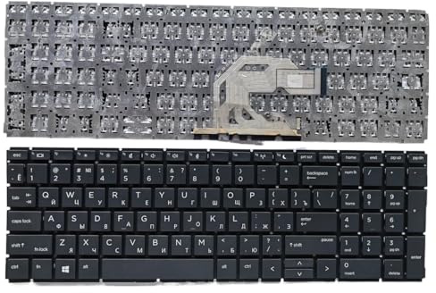 ZHXOZYF US/RU Keyboard for HP for Probook 450 G6 455R 455 G7 HSN-Q25C HSN-Q22C HSN-Q16C HSN-Q17C(Black RU)