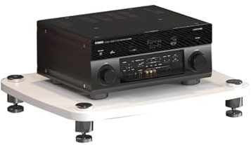 AV Media Ständer HiFi Rack Audio Tower Holz Stereo Komponente Schrank CD Plattenspieler Eckregal für TV Spielkonsolen Heimausrüstung (Weiß, 1 Ebene)
