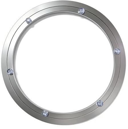 Fulusor Round Turntable Turntable Bearing Ball Bearing Aluminum Alloy Swivel Plate (12 Inches)