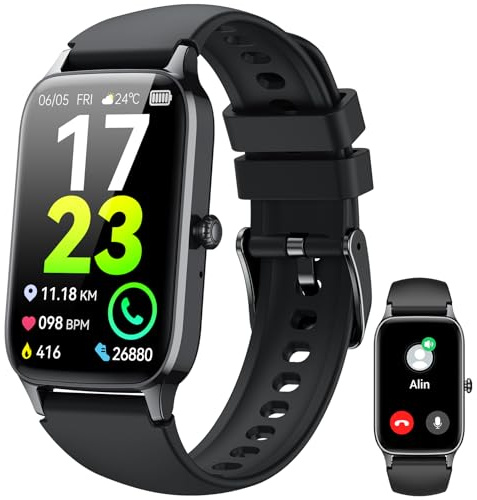 Smart Watch for Men Women, 1.57 HD Fitness Watch with Bluetooth 5.4 Calls | 110+ Sports Modes Smartwatch, Heart Rate Sleep Monitor, Step Counter, IP68 Waterproof Activity Tracker for Android iOS
