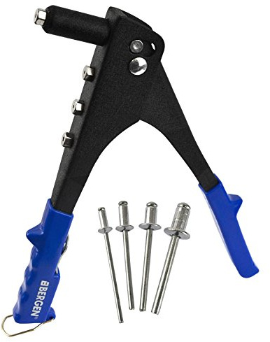 Hand Riveter Gun Pop Pot Rivet 2.4/3.2/4.0/4.8mm Heads and 40 Rivets AT961