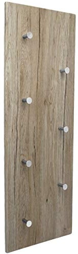 My-goodbuy24 Garderobe Wandgarderobe Hochglanz mit 7 Haken Wandpaneel Flurgarderobe Garderobenpaneel Garderobenleiste (Eiche San Remo)